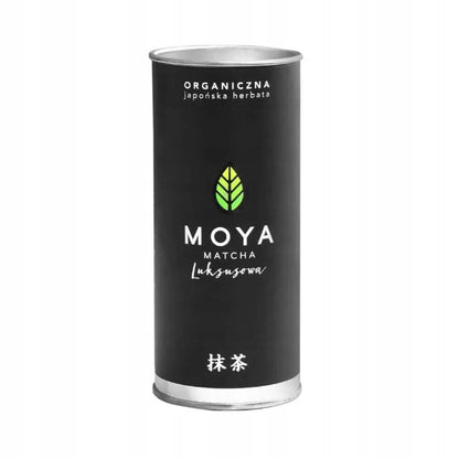 Moya premium organic ceremonial matcha green tea in a 30 g package.