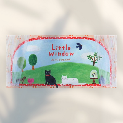 Eira Haul Little Window by Aiko Fukawa writing paper set featuring charming cat and nature illustrations on Mino washi